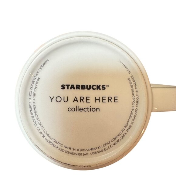 Starbucks You Are Here Collection Chicago Mug 2015 Skyline Design White & Orange - Picture 5 of 6